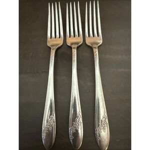 Oneida Community QUEEN BESS II Silverplate 7 1/2" Dinner Forks set 3